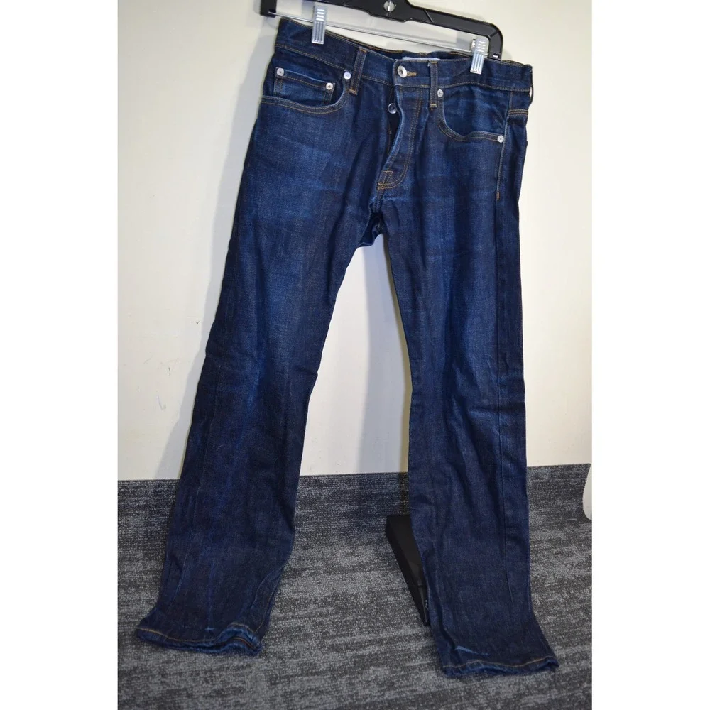 Baldwin Jeans Mens 32x31 The Reed Classic Straight Made In USA Blue Denim